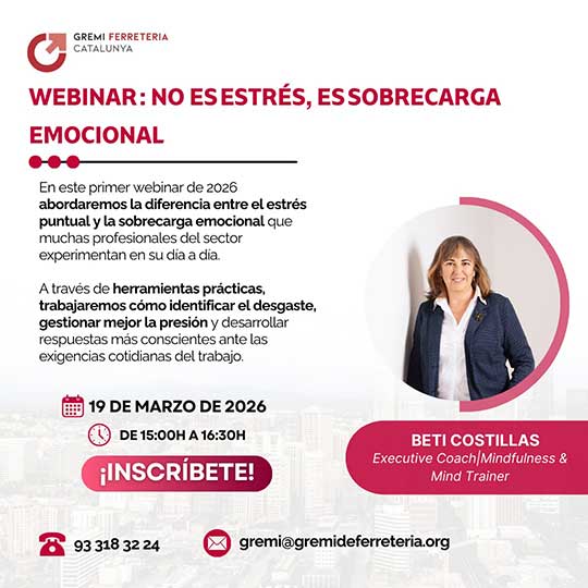 Webinar: No es estrés, es sobrecarga emocional 19 de marzo de 15:00h a 16:30h
